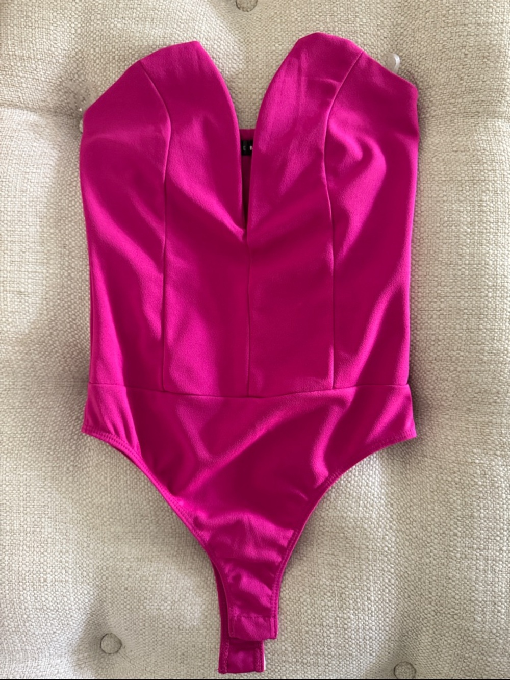 Brand new magenta rose pink strapless body suit - Picture 1 of 8